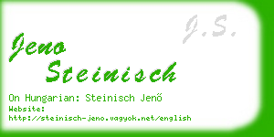 jeno steinisch business card