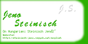 jeno steinisch business card